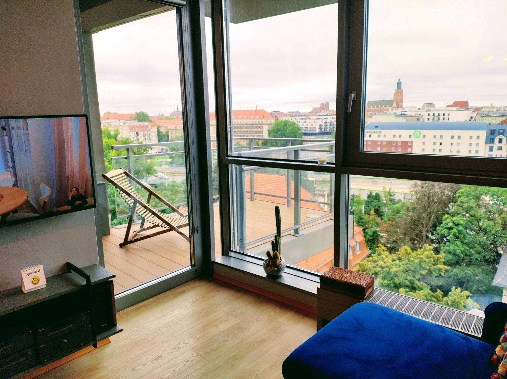M Z Widokiem Daire Wroclaw Dış mekan fotoğraf